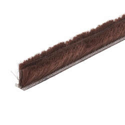 Exitex Sash Window Slide Pile with Fin - 100m Length - 8.5mm Pile - Brown