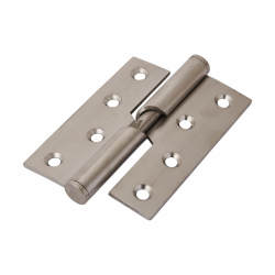 Rising Butt Door Hinge - 102 x 76 x 3mm - Left Hand - Satin Stainless Steel - Pair