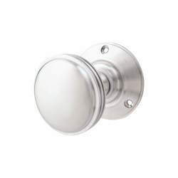 Heritage Brass by M Marcus Satin Chrome Mortice Door Knob - 69mm Rose Diameter - Richmond Range