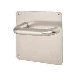 Altro Satin Aluminium 20mm Return to Door Latch Door Handles - 160 x 160mm