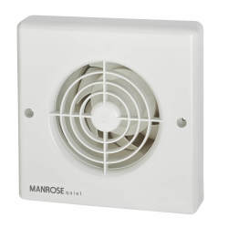 Manrose QF100S Quiet Axial Bathroom Extractor Fan - White