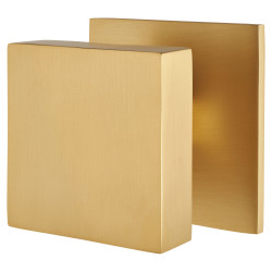 Heritage Brass by M Marcus Square Centre Door Knob - 89 x 89mm Square Rose - Satin Brass