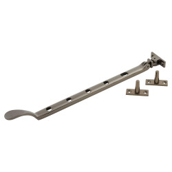 Hampstead Victorian Casement Window Stay - 12"/300mm Length - Black Nickel
