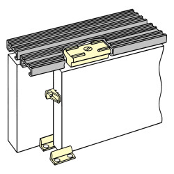 Hush Sliding Door Gear - 1200mm Track - 2 Door - 600 x 1200mm Maximum Door Size - 9kg Max Door