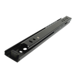 Klug 27mm Ball Bearing Drawer Runner - Single Extension - 400mm Length - 20kg - Black