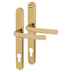 Fab & Fix Balmoral uPVC Multipoint Door Handle - 92mm c/c - Hardex Gold