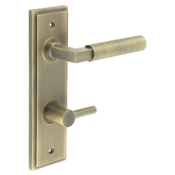 Burlington by Frelan Antique Brass Fire Rated DIN Bathroom Door Handles - Westminster - Inner 3 - 200 x 55mm