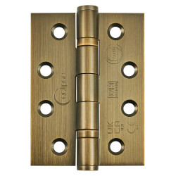 Eclipse Ball Bearing Grade 13 Butt Fire Door Hinge - 102 x 76 x 3mm - Matt Antique Brass - Pack of 3