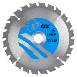 OX TCT Circular Saw Blade - 160 x 20mm - 24T - Wood - Thin Kerf