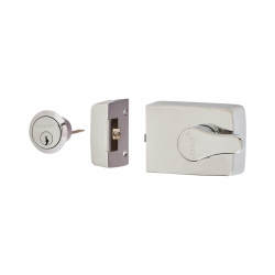Arrone AR850 Roller Bolt Deadlocking Nightlatch - 60mm Backset - Polished Chrome Case/Cylinder