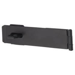Light Duty Safety Hasp & Staple - 150mm Length - Black