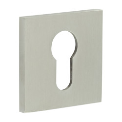 CRES by Frelan Square Escutcheon - 54 x 54mm - Euro - Satin Stainless Steel