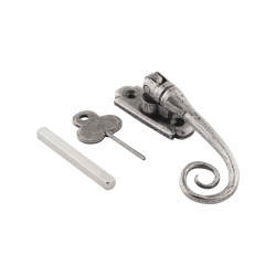 From The Anvil Monkey Tail Espagnolette Casement Window Handle - Left Hand - Pewter