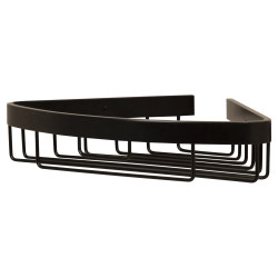 Croydex Wirework Small Corner Shower Soap Dish Basket - 60 x 311 x 209mm - Matt Black