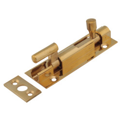 Touchpoint Budget Necked Barrel Bolt - 75 x 25mm - Polished Brass
