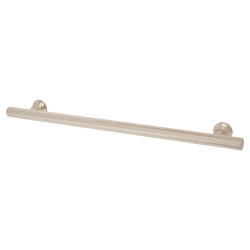 Altro York 12mm Knurled T-Bar Cabinet Pull Handle - 224mm Centres - Satin Nickel