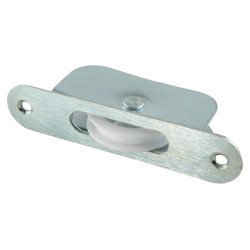 Touchpoint Radius Axle Sash Window Pulley - 44mm Curved Nylon Wheel - Silver