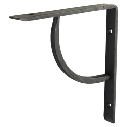 Olde Forge Plain Shelf Bracket - 159 x 159mm - Black Beeswax