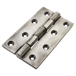 Olde Forge Cast Iron Butt Door Hinge - 100 x 65 x 4.5mm - Polished Iron - Pair
