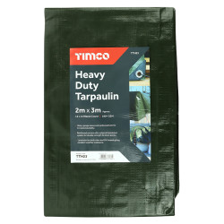 TIMCO Heavy Duty Tarpaulin - 3m x 2m - Green