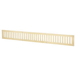 Hampstead Plain Slotted Vent - 600 x 76mm - 9800mm² Free Air Flow - Polished Brass