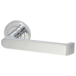 Serozzetta by Carlisle Brass Polished Chrome Door Handles on Round Rose - Concept Range