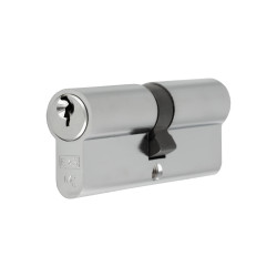 Eurospec 5 Pin 80mm Euro Double Cylinder - 40 + 40mm - Satin Chrome - Master Keyed