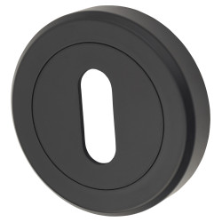 Serozzetta by Carlisle Brass Escutcheon - 50mm Diameter - Keyhole - Matt Black