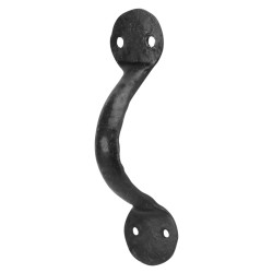 Olde Forge Blacksmith Bow Cabinet Pull Handle - 55mm Centres - Antique Black Iron