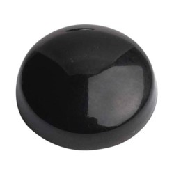 Plastic Screw Dome - 15mm Diameter - Black