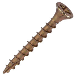 Reisser Cutter Pozi Countersunk Wood Screws - 4.5 x 35mm - Yellow Zinc - Pack of 200