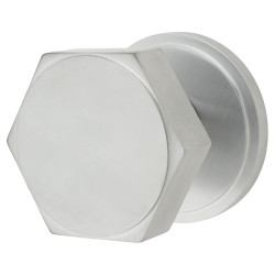 Hampstead Hexagonal Centre Door Knob - 80mm Rose Diameter - Satin Chrome