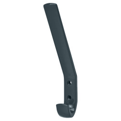 Hoppe AR617A Nylon Single Hat & Coat Hook Face Fix - 164 x 20 x 35mm - Anthracite Grey
