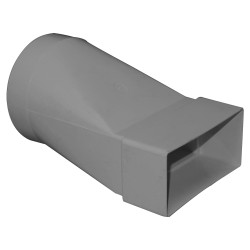 Manrose Rectangle Adaptor - 204 x 60mm - Grey