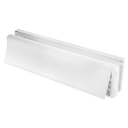 Yale Seal Letter Plate - 265 x 70mm - Door Thickness 20-40mm - White