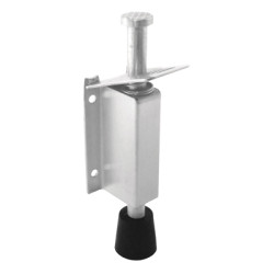 Altro Foot Operated Door Holder - 140mm Closed Height - Satin Stainless Steel