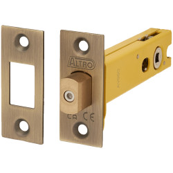 Altro 5mm Tubular Bathroom Deadbolt - 103mm Case - 82mm Backset - Square - Antique Brass