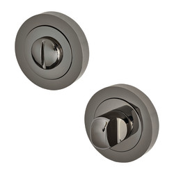 Touchpoint Bathroom Turn & Release - 50mm Diameter - Black Nickel