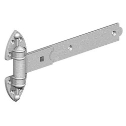 GateMate Heavy Duty Reversible Hook & Band Gate Hinge - 600 x 50mm - Galvanised - Pair