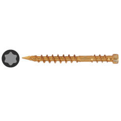 Reisser Flooring Torx Secret Fixing Wood Screws - 4.2 x 50mm - Yellow Zinc - Pack of 200
