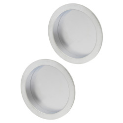 ECLISSE Essentials Round Fire Rated Flush Handle Set - Satin Chrome