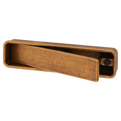 Altro Frome Rectangular Flush Cabinet Pull Handle - 99 x 24mm - Antique Brass