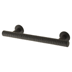 Hampstead Kendal 10.5mm Hammered T-Bar Cabinet Pull Handle - 96mm Centres - Matt Black