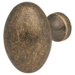 Altro Oval Cabinet Knob - 34 x 23mm - Antique Brass