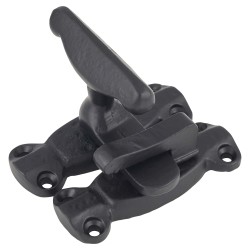 Cupboard Tee Fastener Latch - 80 x 27 x 50mm - Antique Black Iron