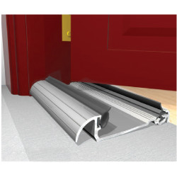 Exitex Low Height Macclex Threshold - 914mm Length - Thick Inward Opening Doors - Mill Aluminium