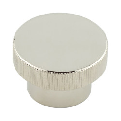 Hoxton by Frelan Thaxted Lines Round Cabinet Knob - 40mm Diameter - Polished Nickel
