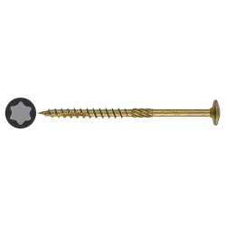 Reisser Timber Connector Torx Wafer Head Wood Screws - 6.0 x 120mm - Nano Bronze - Pack of 25