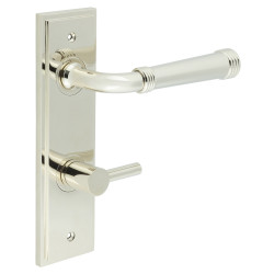 Burlington by Frelan Polished Nickel Fire Rated DIN Bathroom Door Handles - Highgate - Inner 3 - 200 x 55mm