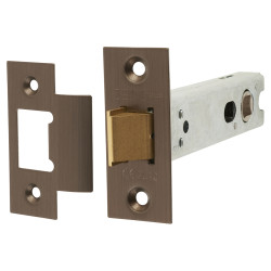 Jedo Heavy Duty Tubular Latch - 102mm Case - 82mm Backset - Square - Antique Brass